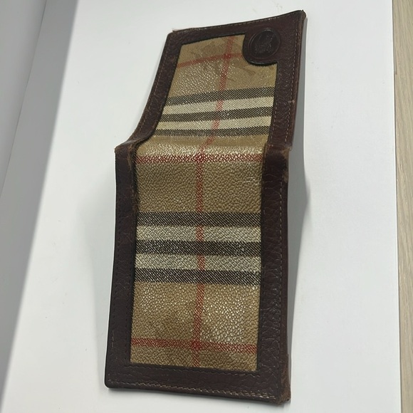 Burberry Vintage Bifold Wallet Nova Check Brown - Picture 3 of 12